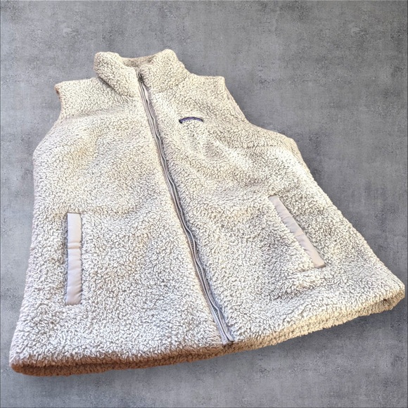Patagonia Los Gatos Fleece Vest Women’s Large Gray Sherpa Zip Up - Picture 3 of 11